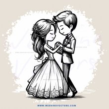 a wedding picture in black and white