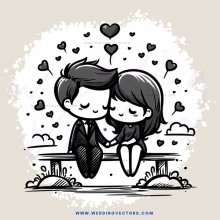 a couple sitting on a bench holding each other