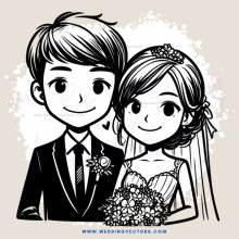 a bride and groom holding hands