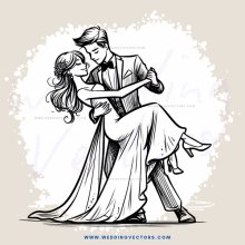 dancing couple in silhouette