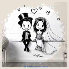 wedding picture wall decoration in monogram design style