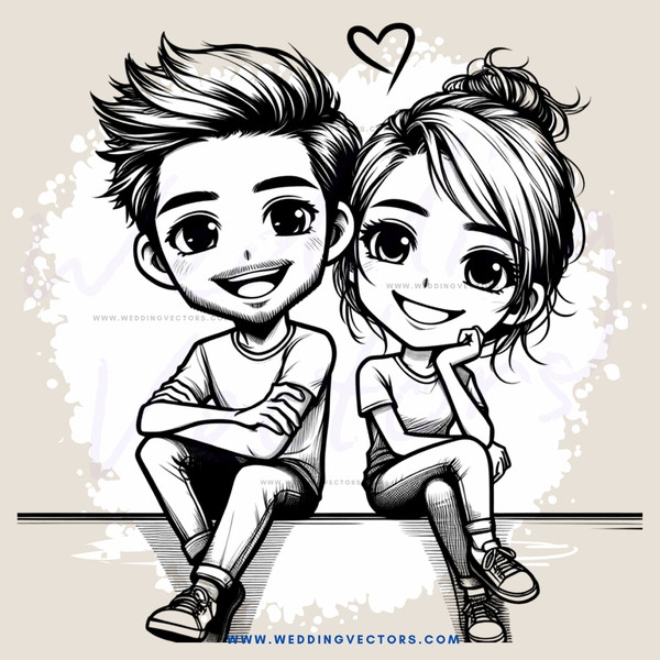 two people sitting together smiling at each other