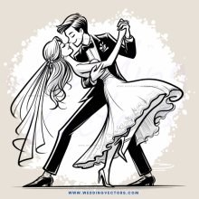 a man and woman dancing together