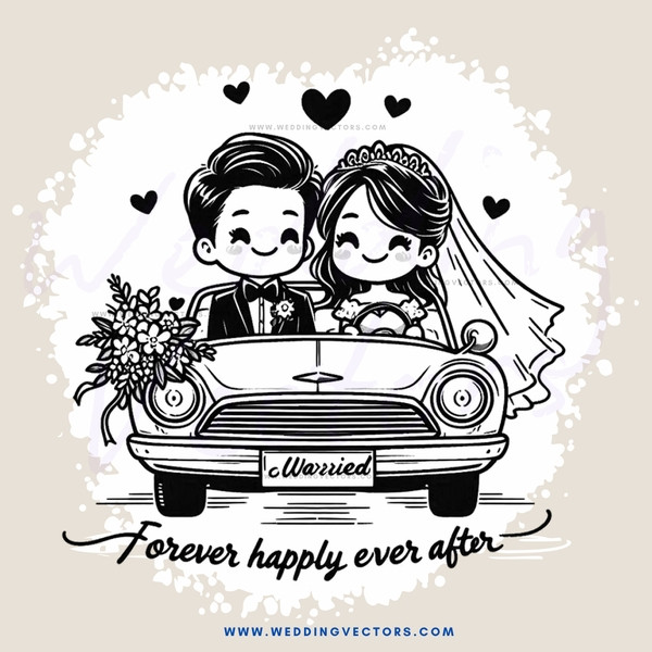 happy couple in car