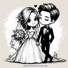 a bride and groom on their wedding day