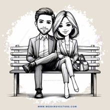 a man and woman on a bench
