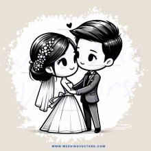 wedding bride and groom standing together