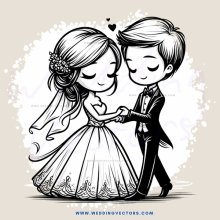 a bride and groom in white holding each other