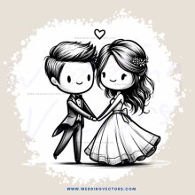 a man and woman in black and white