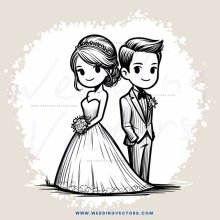bride and groom with wedding ring