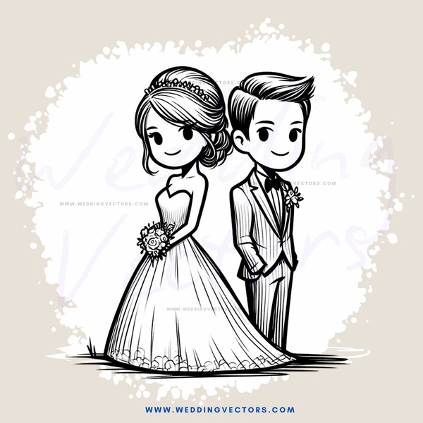 bride and groom with wedding ring
