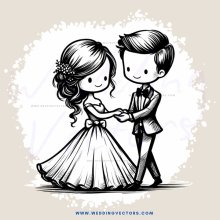wedding couple standing together