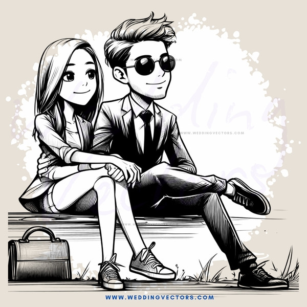 a couple sitting together on a bench