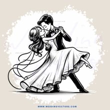 a man and woman dancing together
