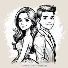 a couple in black and white portrait