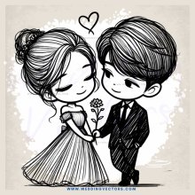 a boy and girl holding hands