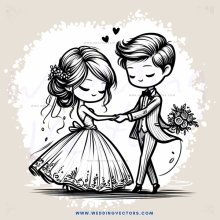 a bride and groom in flower garlands