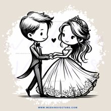 engagement picture of two people standing and holding hands