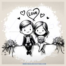 a couple's wedding day picture