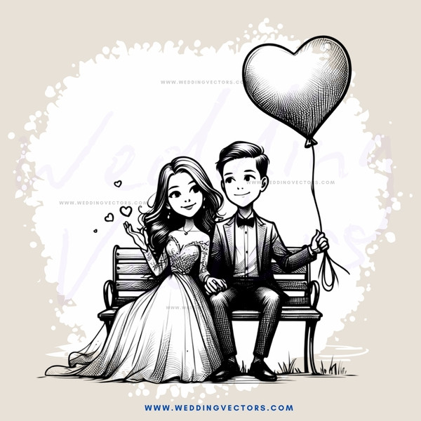 lovebirds on a bench