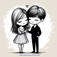 the couple in black and white