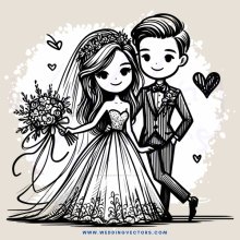 a wedding portrait in black and white