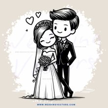 wedding couple posing for picture