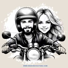 a couple riding together on a motorcycle