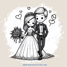 wedding couple posing for picture with flowers