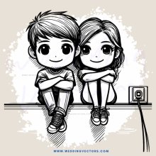 two kids sitting on a bench