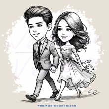 young couple walking together