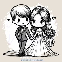 a couple on their wedding day