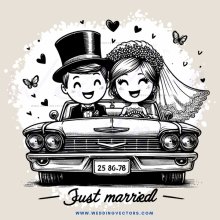 car and couple wedding gift