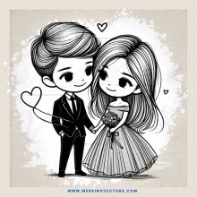 a young couple in black and white