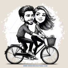 a man and woman riding on bicycles