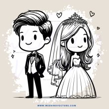 a bride and groom on their wedding day