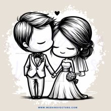 a couple in wedding attire