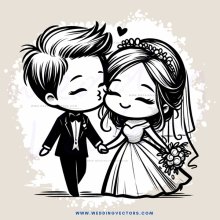 a couple in wedding attire