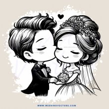 a couple kissing at their wedding
