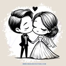 a couple's kiss in black and white