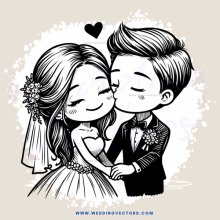 a couple kissing in black and white