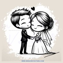a man and woman in wedding attire sharing a kiss