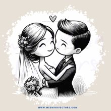a bride and groom embrace in wedding bouquet holding arms