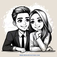 a boy and girl sitting together