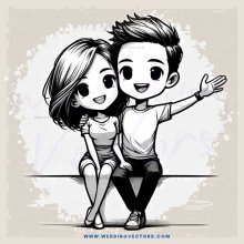 boy and girl on bench, both smiling
