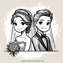 bride and groom standing next to each other