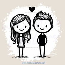 a boy and girl standing together