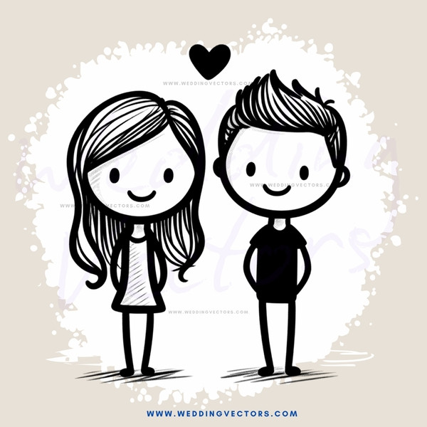 a boy and girl standing together