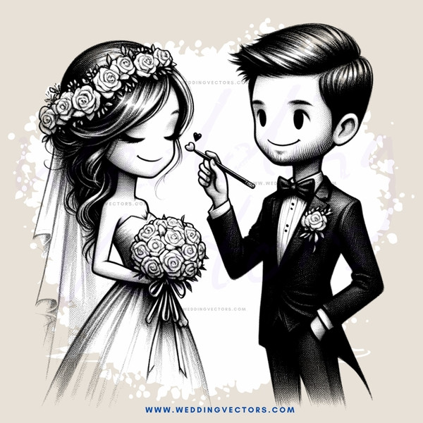 groom and bride picture