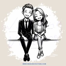 smiling couple on a bench
